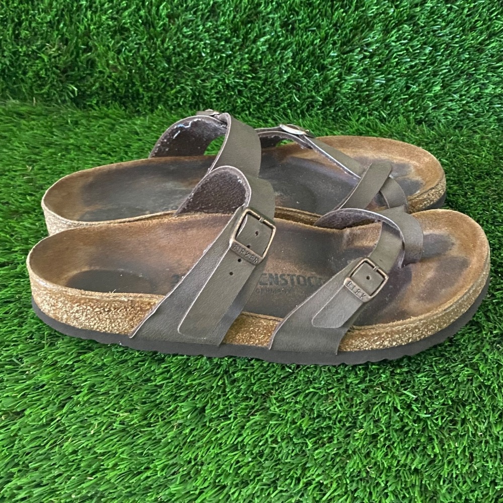 Birkenstock Mayari Slide Leather Sandals Women's 8 EU 39 Brown Regular - Picture 2 of 8